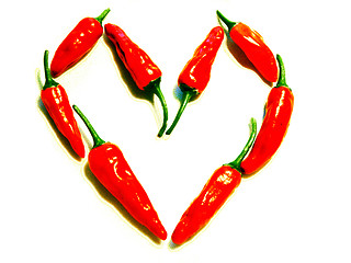 Image showing Chilli Heart