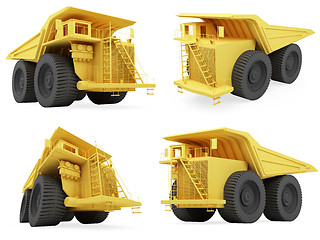 Image showing Collage of isolated truck