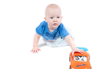 Image showing Little boy in studio