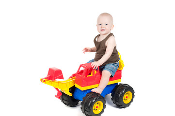 Image showing Little boy in studio