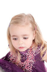 Image showing Studio shot of baby girl in gala dress