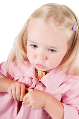 Image showing Little girl in studio