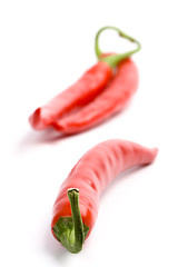 Image showing three red chilly peppers