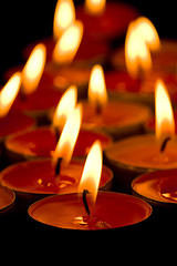 Image showing flaming candles