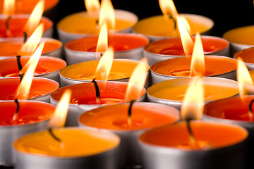 Image showing flaming candles