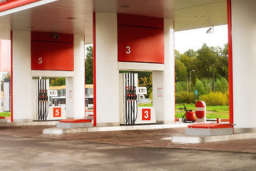 Image showing Empty petrol station