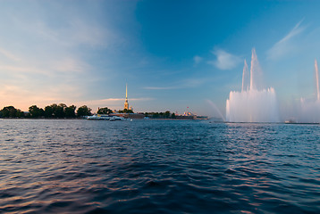 Image showing Classic and modern masterpieces of St.Petersburg at one view