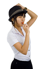 Image showing student with lollipop