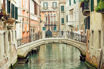 Image showing Bridge over canal