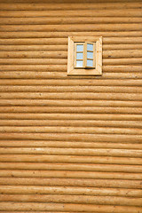 Image showing Wooden wall with window