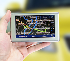 Image showing Gps in a man hand.