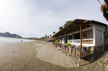 Image showing typical beachfront restaurant san juan del sur nicaragua