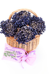 Image showing basket with lavender