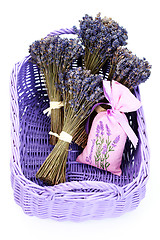Image showing basket with lavender