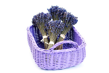 Image showing basket with lavender