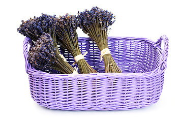 Image showing basket with lavender