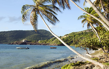 Image showing crescent beach in industry bequia st. vincent and the grendadine