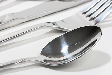 Image showing Fork, knife and spoon