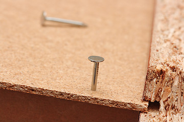 Image showing Nail and board