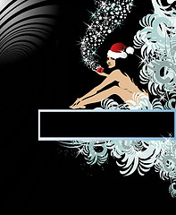 Image showing Vector Santa-woman