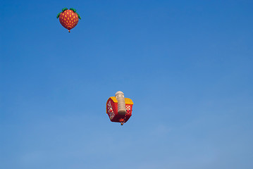 Image showing Blue sky with balloons