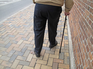 Image showing Senior walking