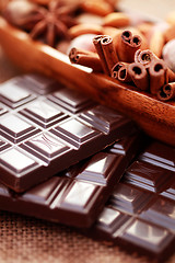 Image showing chocolate with delicacies