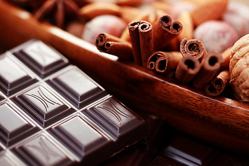 Image showing chocolate with delicacies