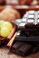 Image showing chocolate with delicacies