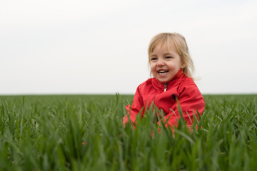 Image showing Girl in grass