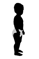 Image showing Toddler Silhouette Illustration