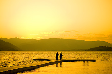 Image showing Sunset at Lake Chelan