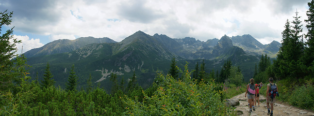 Image showing Mountain hiking trail