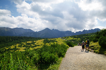 Image showing Mountain hiking trail