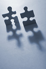 Image showing Jigsaw People with Dramatic Light