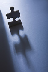 Image showing Jigsaw Piece with Dramatic Light