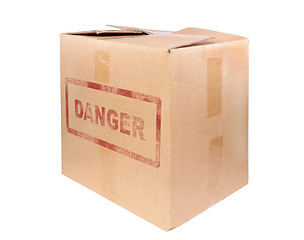 Image showing The big cardboard box