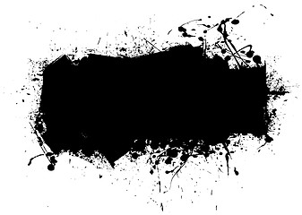 Image showing blk grunge splat