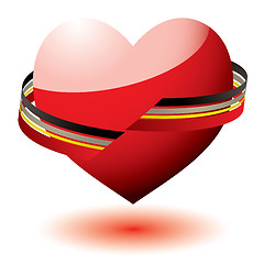 Image showing love heart ribbon