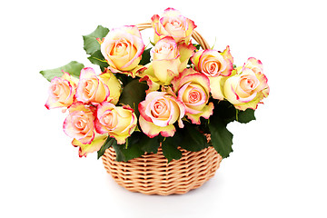 Image showing basket full of roses