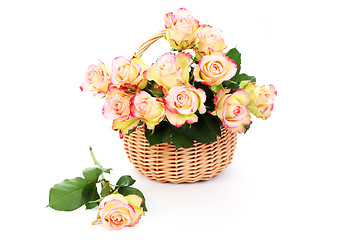 Image showing basket full of roses