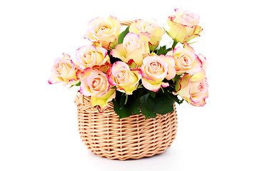 Image showing basket full of roses