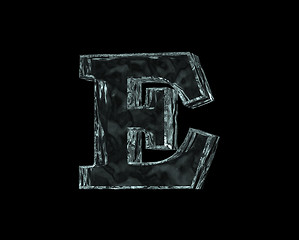 Image showing frozen letter E