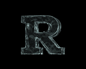 Image showing frozen letter R