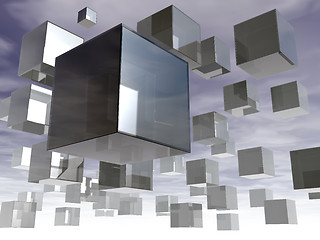 Image showing glass cubes