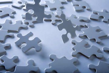 Image showing Jigsaw Piece with Dramatic Light