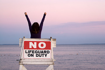 Image showing Relaxing at the Beach