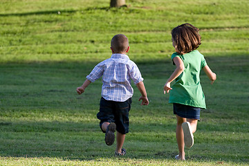 Image showing Little Kids Running