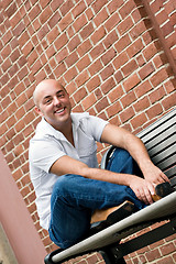 Image showing Guy on a Bench