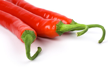 Image showing three red chilly peppers